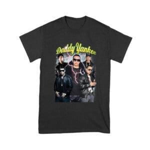 Daddy Yankee Classic Portrait T-Shirt with Hat and Reflective Glow Unisex Youth – Viva Party