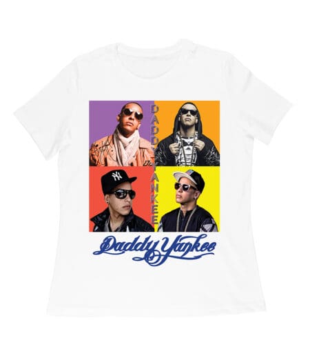 Daddy Yankee Live Concert Crowd Montage T-Shirt with Bold Logo Women Relaxed