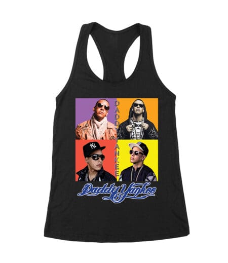 Daddy Yankee Live Concert Crowd Montage T-Shirt with Bold Logo Women's Racerback Tank Top – Viva Party