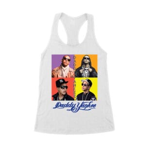 Daddy Yankee Live Concert Crowd Montage T-Shirt with Bold Logo Women's Racerback Tank Top