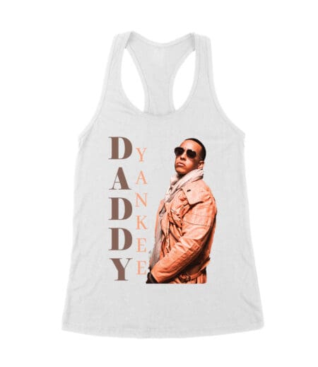 Daddy Yankee Vintage Yellow Block Signature T-Shirt with Color Grid Women's Racerback Tank Top
