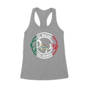 El-Mejor-Papa-Del-Mundo Mexican Father's-Day T-Shirt Gift for Dad Women's Racerback Tank Top