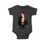 Stylish Black and White Hary-Styls Portrait Graphic Tee for True Fans Unisex Baby Jersey – Viva Party