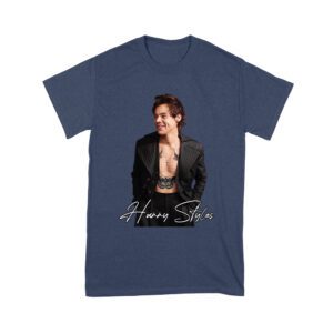 Stylish Black and White Hary-Styls Portrait Graphic Tee for True Fans Unisex Youth