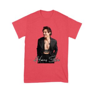 Stylish Black and White Hary-Styls Portrait Graphic Tee for True Fans Unisex Youth