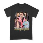 Colorful Lightning Collage Hary-Styls Graphic Tee Featuring Iconic Poses Unisex Adult – Viva Party