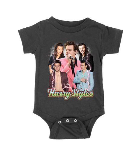 Colorful Lightning Collage Hary-Styls Graphic Tee Featuring Iconic Poses Unisex Baby Jersey – Viva Party