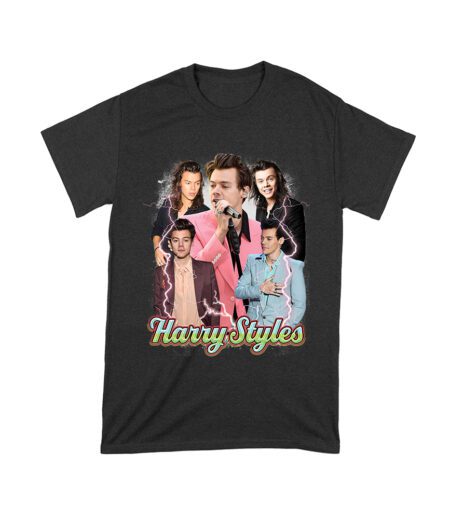 Colorful Lightning Collage Hary-Styls Graphic Tee Featuring Iconic Poses Unisex Toddler – Viva Party