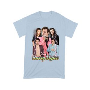 Colorful Lightning Collage Hary-Styls Graphic Tee Featuring Iconic Poses Unisex Toddler
