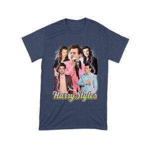 Colorful Lightning Collage Hary-Styls Graphic Tee Featuring Iconic Poses Unisex Toddler