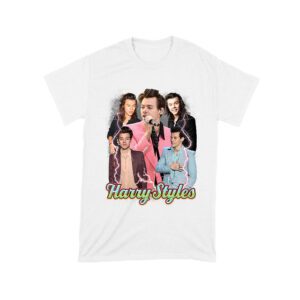 Colorful Lightning Collage Hary-Styls Graphic Tee Featuring Iconic Poses Unisex Toddler