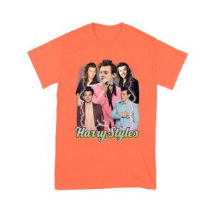 Colorful Lightning Collage Hary-Styls Graphic Tee Featuring Iconic Poses Unisex Youth