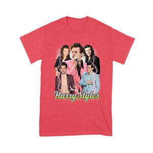 Colorful Lightning Collage Hary-Styls Graphic Tee Featuring Iconic Poses Unisex Youth