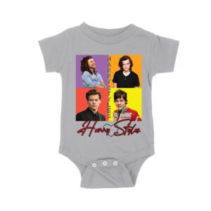 Retro Pop Color Blocks Hary-Styls Graphic T-Shirt for Music Lovers Unisex Baby Jersey