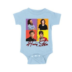 Retro Pop Color Blocks Hary-Styls Graphic T-Shirt for Music Lovers Unisex Baby Jersey