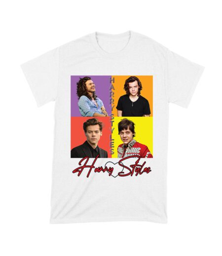 Retro Pop Color Blocks Hary-Styls Graphic T-Shirt for Music Lovers Unisex Toddler
