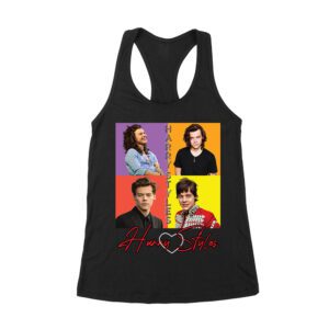 Retro Pop Color Blocks Hary-Styls Graphic T-Shirt for Music Lovers Women's Racerback Tank Top – Viva Party
