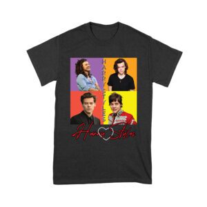 Retro Pop Color Blocks Hary-Styls Graphic T-Shirt for Music Lovers Unisex Youth – Viva Party