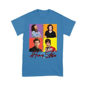 Retro Pop Color Blocks Hary-Styls Graphic T-Shirt for Music Lovers Unisex Youth