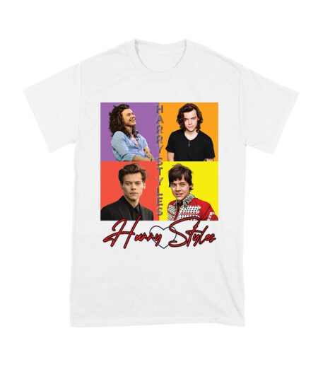 Retro Pop Color Blocks Hary-Styls Graphic T-Shirt for Music Lovers Unisex Youth