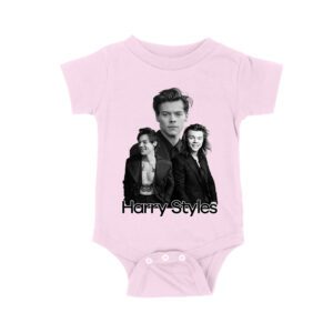 Monochrome Multi-Pose Hary-Styls T-Shirt for Classic Style Fans Unisex Baby Jersey