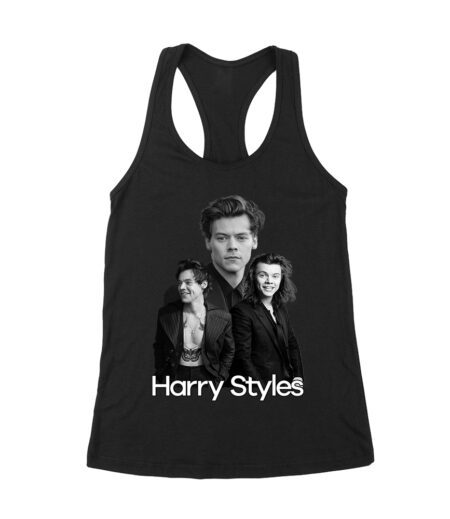 Monochrome Multi-Pose Hary-Styls T-Shirt for Classic Style Fans Women's Racerback Tank Top – Viva Party