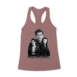 Monochrome Multi-Pose Hary-Styls T-Shirt for Classic Style Fans Women's Racerback Tank Top