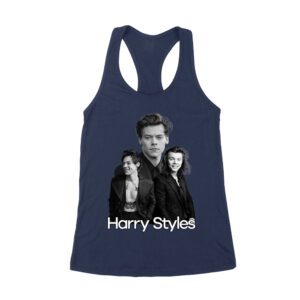 Monochrome Multi-Pose Hary-Styls T-Shirt for Classic Style Fans Women's Racerback Tank Top