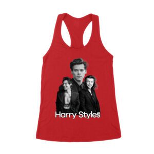 Monochrome Multi-Pose Hary-Styls T-Shirt for Classic Style Fans Women's Racerback Tank Top