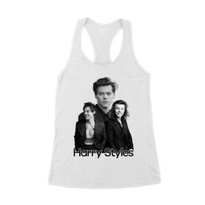 Monochrome Multi-Pose Hary-Styls T-Shirt for Classic Style Fans Women's Racerback Tank Top