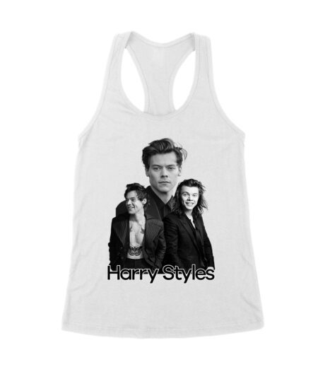 Monochrome Multi-Pose Hary-Styls T-Shirt for Classic Style Fans Women's Racerback Tank Top