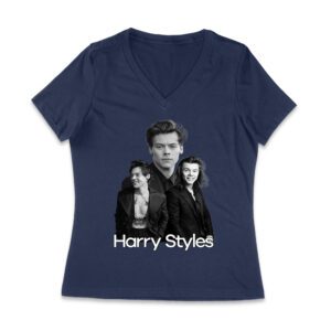 Monochrome Multi-Pose Hary-Styls T-Shirt for Classic Style Fans Women Jersey V-Neck
