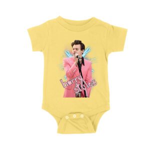 Pink Suit Performance Hary-Styls T-Shirt with Microphone Graphic Unisex Baby Jersey