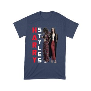 Vertical Text Red-Black Hary-Styls T-Shirt with Stylish Pose Unisex Toddler