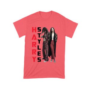 Vertical Text Red-Black Hary-Styls T-Shirt with Stylish Pose Unisex Toddler