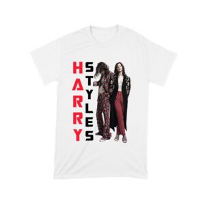 Vertical Text Red-Black Hary-Styls T-Shirt with Stylish Pose Unisex Toddler