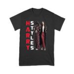 Vertical Text Red-Black Hary-Styls T-Shirt with Stylish Pose Unisex Youth – Viva Party