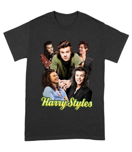 Group Expressions Collage Hary-Styls T-Shirt with Artistic Layout Unisex Adult – Viva Party