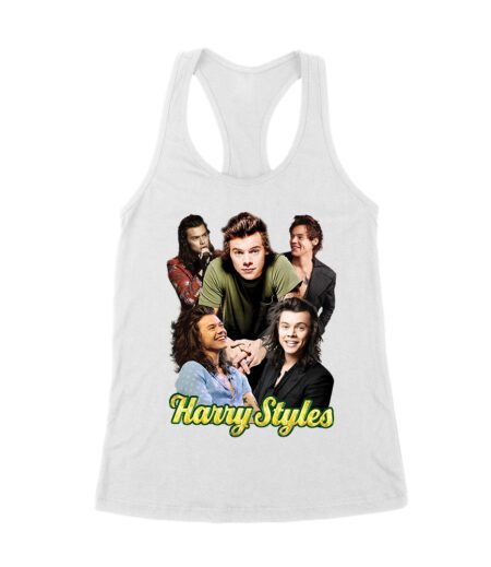 Group Expressions Collage Hary-Styls T-Shirt with Artistic Layout Women's Racerback Tank Top