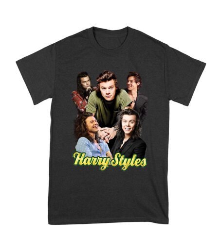 Group Expressions Collage Hary-Styls T-Shirt with Artistic Layout Unisex Youth – Viva Party