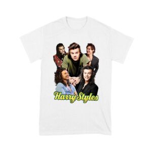 Group Expressions Collage Hary-Styls T-Shirt with Artistic Layout Unisex Youth