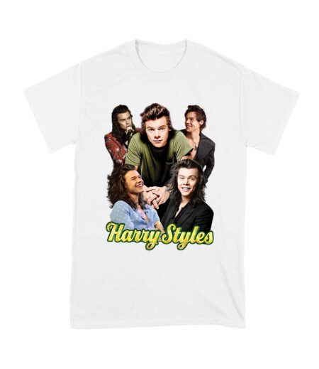 Group Expressions Collage Hary-Styls T-Shirt with Artistic Layout Unisex Youth