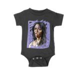 Edgy Olivia Rodrigo T-Shirt with Purple Sketch and Sticker Face Details Unisex Baby Jersey – Viva Party