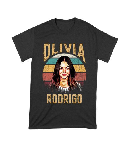Retro Sunset Stripes Olivia Rodrigo Graphic Tee with Vintage Portrait Unisex Toddler – Viva Party