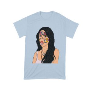 Olivia Rodrigo Cartoon Style T-Shirt with Face Stickers and Pop Expression Unisex Toddler