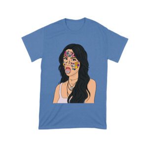 Olivia Rodrigo Cartoon Style T-Shirt with Face Stickers and Pop Expression Unisex Toddler