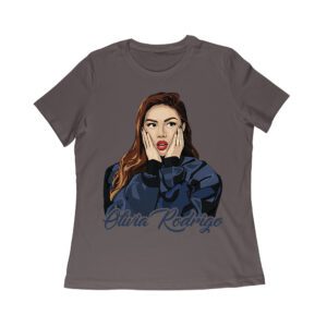 Shocked Expression Olivia Rodrigo T-Shirt with Bold Hoodie Look Women Relaxed