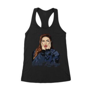 Shocked Expression Olivia Rodrigo T-Shirt with Bold Hoodie Look Women's Racerback Tank Top – Viva Party