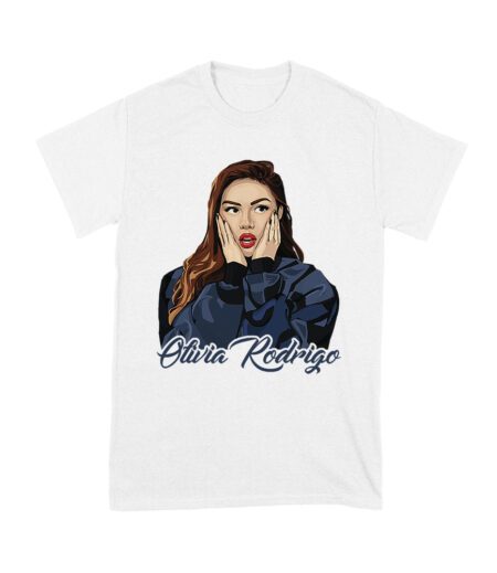 Shocked Expression Olivia Rodrigo T-Shirt with Bold Hoodie Look Unisex Youth