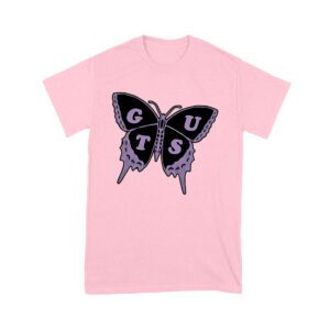 GUTS Butterfly Olivia Rodrigo T-Shirt with Purple Wings and Typography Unisex Youth
